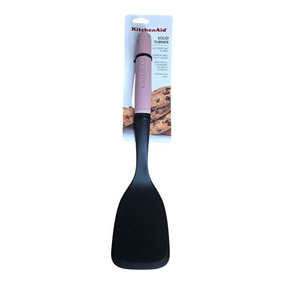 NEW KitchenAid Silicone Handle Solid Turner in Dried Rose [Pink] (13") - Picture 1 of 3
